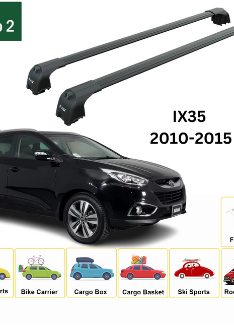 Hyundai İx35 2010-2015 Portbagaj Taşıyıcı Ara Atkisi - Ara Çubuk Paw Pro 2 Siyah