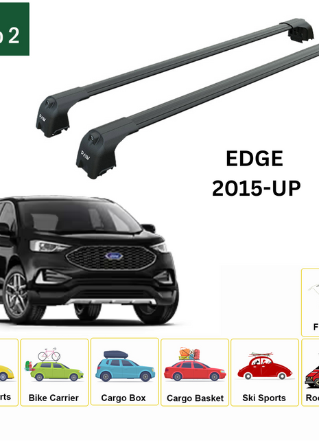 Ford Edge Cd539 2015-2024 Portbagaj Taşıyıcı Ara Atkisi - Ara Çubuk Paw Pro 2 Gri