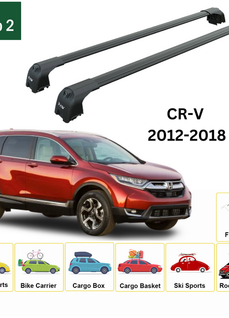 Honda Cr-V Mk4 2012-2018 Portbagaj Taşıyıcı Ara Atkisi - Ara Çubuk Paw Pro 2 Siyah