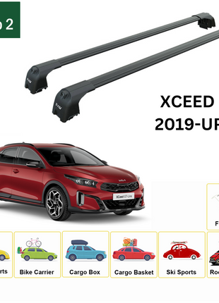 Kia Xceed 2019-2024 Portbagaj Taşıyıcı Ara Atkisi - Ara Çubuk Paw Pro 2 Siyah