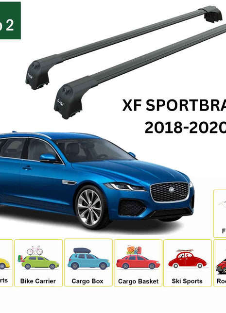 Jaguar Xf Sportbrake 2018-2020 Portbagaj Taşıyıcı Ara Atkisi - Ara Çubuk Paw Pro 2 Siyah