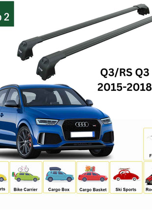 Audi Q3/Rs Q3 8U 2015-2018 Portbagaj Taşıyıcı Ara Atkisi - Ara Çubuk Paw Pro 2 Siyah