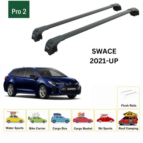 Suzuki Swace 2021-2025 Portbagaj Taşıyıcı Ara Atkisi - Ara Çubuk Paw Pro 2 Siyah