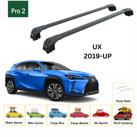 Lexus Ux 2019-2025 Portbagaj Taşıyıcı Ara Atkisi - Ara Çubuk Paw Pro 2 Pro 2 Siyah