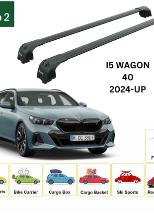 Bmw i5 Touring 2024-2025 Portbagaj Taşıyıcı Ara Atkisi - Ara Çubuk Paw Pro 2 Siyah