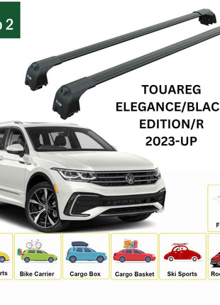 Volkswagen Touareg 2023-2025 Portbagaj Taşıyıcı Ara Atkisi - Ara Çubuk Paw Pro 2 Gri