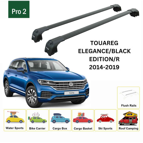 Volkswagen Touareg 2014-2019 Portbagaj Taşıyıcı Ara Atkisi - Ara Çubuk Paw Pro 2 Siyah