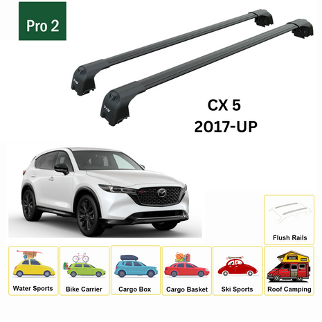 Mazda Cx-5 2017-2025 Portbagaj Taşıyıcı Ara Atkisi - Ara Çubuk Paw Pro 2 Siyah