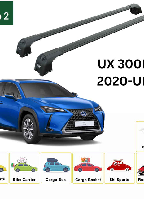 Lexus Ux 350E 2020-2025 Portbagaj Taşıyıcı Ara Atkisi - Ara Çubuk Paw Pro 2 Pro 2 Siyah