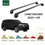 Toyota Land Cruiser 2010-2023 Roof Rack Cross Bar Metal Bracket Flush Rail Siyah