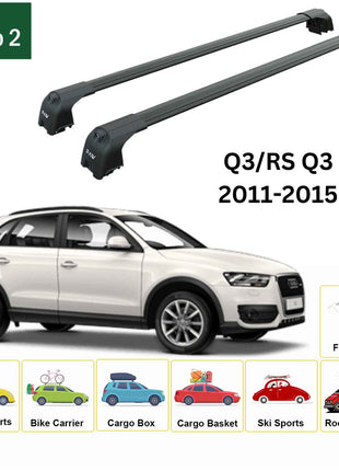 Audi Q3/Rs Q3 2011-2015 Portbagaj Taşıyıcı Ara Atkisi - Ara Çubuk Paw Pro 2 Siyah