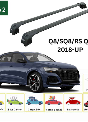 Audi Q8 2019-2025 Portbagaj Taşıyıcı Ara Atkisi - Ara Çubuk Paw Pro 2 Siyah