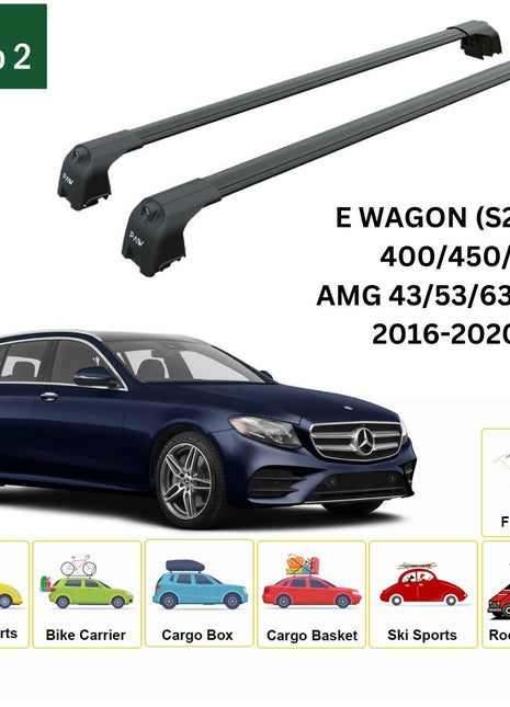 Mercedes E Wagon S213 2016-2020 Portbagaj Taşıyıcı Ara Atkisi - Ara Çubuk Paw Pro 2 Siyah