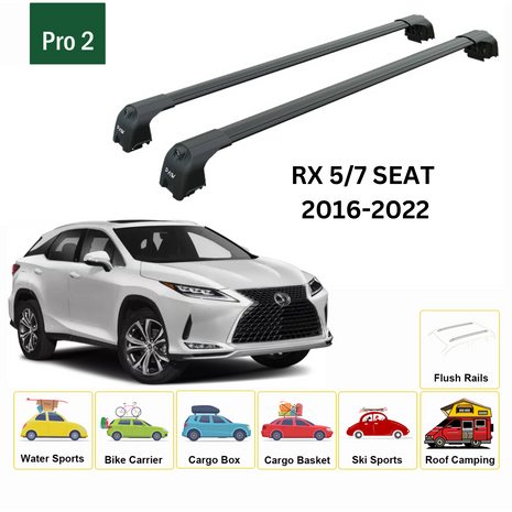 Lexus Rx 2016-2022 Portbagaj Taşıyıcı Ara Atkisi - Ara Çubuk Paw Pro 2 Siyah