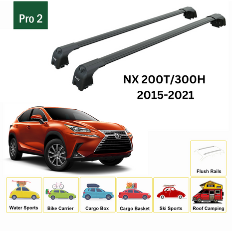 Lexus Nx-Series 2015-2021 Portbagaj Taşıyıcı Ara Atkisi - Ara Çubuk Paw Pro 2 Siyah