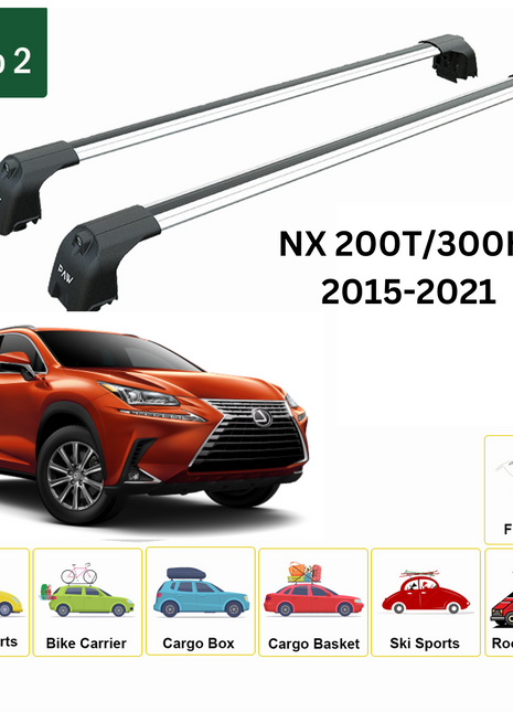 Lexus Nx-Series 2015-2021 Portbagaj Taşıyıcı Ara Atkisi - Ara Çubuk Paw Pro 2 Gri
