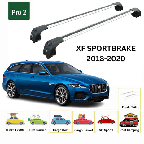 Jaguar Xf Sportbrake 2018-2020 Portbagaj Taşıyıcı Ara Atkisi - Ara Çubuk Paw Pro 2 Gri
