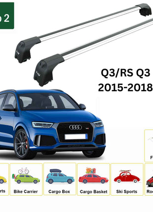 Audi Q3/Rs Q3 8U 2015-2018 Portbagaj Taşıyıcı Ara Atkisi - Ara Çubuk Paw Pro 2 Gri