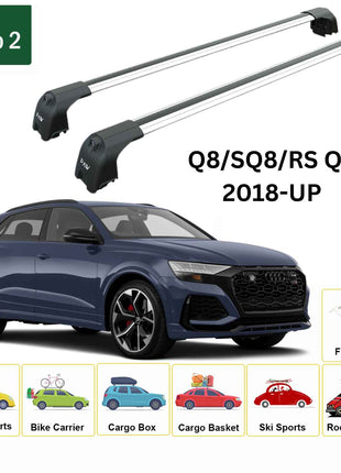 Audi Q8/Sq8/Rs Q8 2019-2025 Portbagaj Taşıyıcı Ara Atkisi - Ara Çubuk Paw Pro 2 Gri