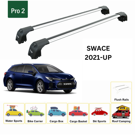 Suzuki Swace 2021-2025 Portbagaj Taşıyıcı Ara Atkisi - Ara Çubuk Paw Pro 2 Gri