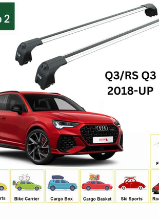 Audi Q3/Rs Q3 F3 2018-2025 Portbagaj Taşıyıcı Ara Atkisi - Ara Çubuk Paw Pro 2 Gri