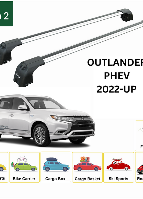 Mitsubishi Outlander Phev 2023-2025 Portbagaj Taşıyıcı Ara Atkisi - Ara Çubuk Paw Pro 2 Gri