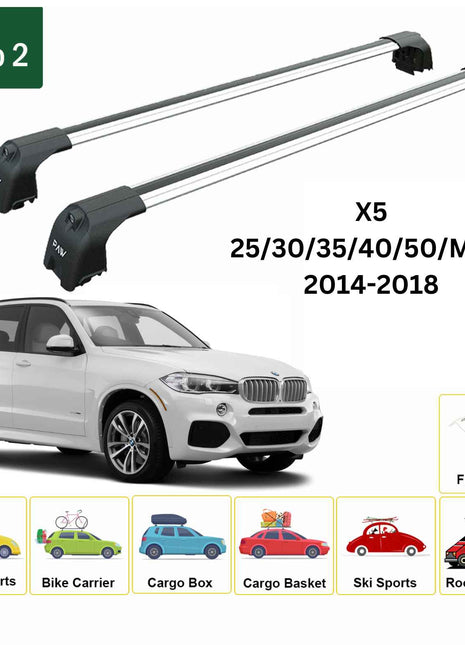 Bmw X5 (F15) 2014-2018 Portbagaj Taşıyıcı Ara Atkisi - Ara Çubuk Paw Pro 2 Gri