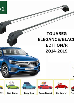 Volkswagen Touareg 2014-2019 Portbagaj Taşıyıcı Ara Atkisi - Ara Çubuk Paw Pro 2 Gri