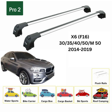 Bmw X6 (F16) 2014-2019 Portbagaj Taşıyıcı Ara Atkisi - Ara Çubuk Paw Pro 2 Gri
