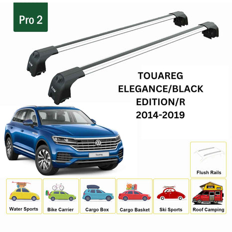 Volkswagen Touareg 2014-2019 Portbagaj Taşıyıcı Ara Atkisi - Ara Çubuk Paw Pro 2 Gri