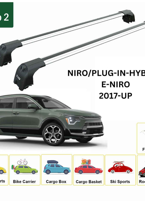 Kia Niro 2017-2022 Portbagaj Taşıyıcı Ara Atkisi - Ara Çubuk Paw Pro 2 Gri