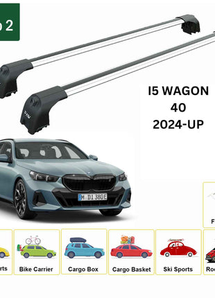 Bmw I5 Wagon 2024-2025 Portbagaj Taşıyıcı Ara Atkisi - Ara Çubuk Paw Pro 2 Gri