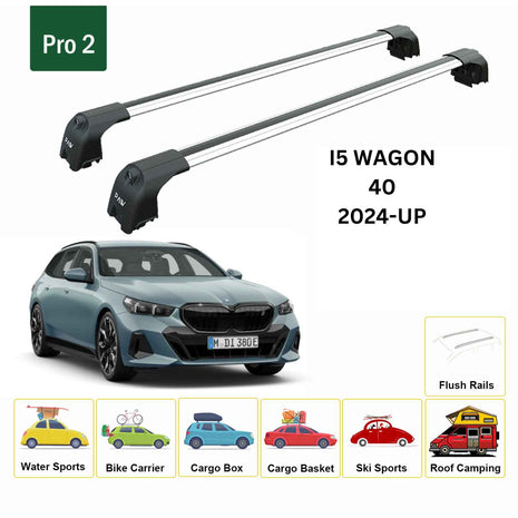 Bmw I5 Wagon 2024-2025 Portbagaj Taşıyıcı Ara Atkisi - Ara Çubuk Paw Pro 2 Gri