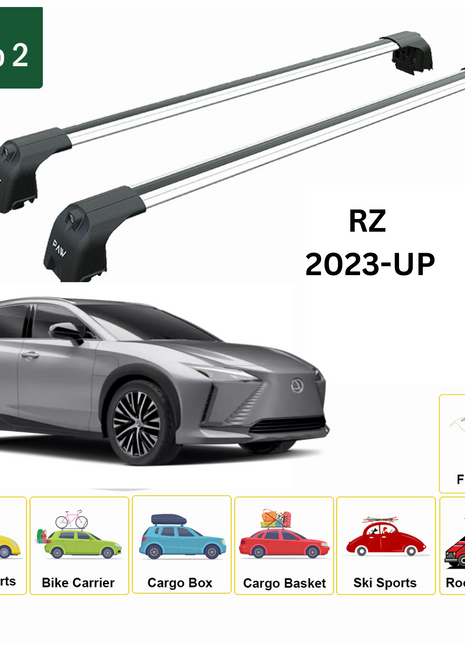 Lexus Rz 2023-2025 Portbagaj Taşıyıcı Ara Atkisi - Ara Çubuk Paw Pro 2 Gri