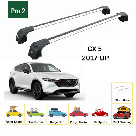 Mazda Cx 5 2017-2025 Portbagaj Taşıyıcı Ara Atkisi - Ara Çubuk Paw Pro 2 Gri