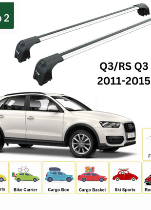 Audi Q3/Rs Q3 2011-2015 Portbagaj Taşıyıcı Ara Atkisi - Ara Çubuk Paw Pro 2 Gri