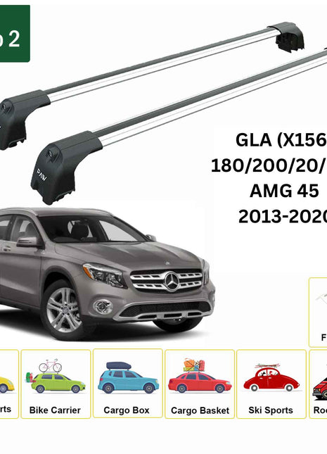 Mercedes Gla (X156) 2013-2020 Portbagaj Taşıyıcı Ara Atkisi - Ara Çubuk Paw Pro 2 Gri