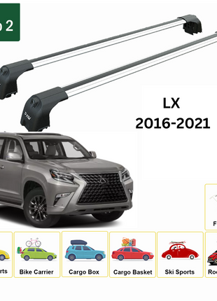 Lexus Lx 570 2016-2021 Portbagaj Taşıyıcı Ara Atkisi - Ara Çubuk Paw Pro 2 Gri