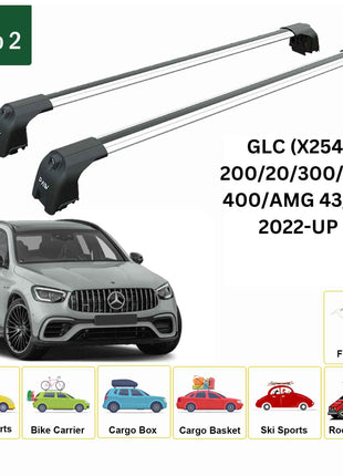 Mercedes Glc (X254) 2022-2025 Portbagaj Taşıyıcı Ara Atkisi - Ara Çubuk Paw Pro 2 Gri