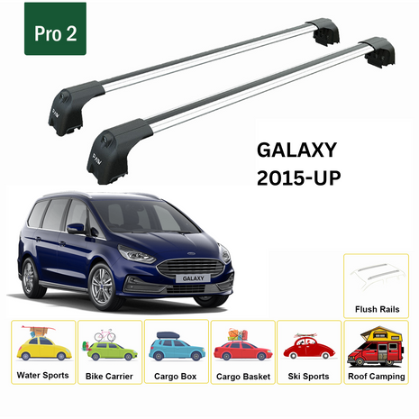 Ford Galaxy (Mk Iv) 2015-2020 Portbagaj Taşıyıcı Ara Atkisi - Ara Çubuk Paw Pro 2 Gri