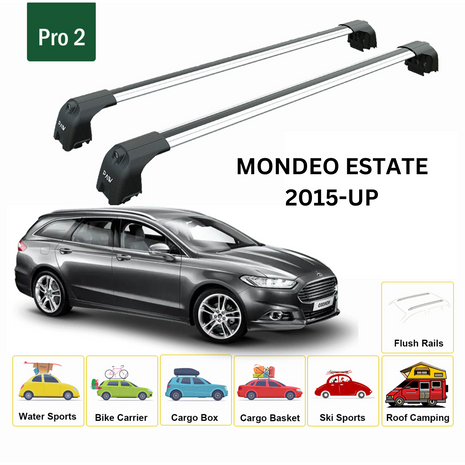 Ford Mondeo Estate 2015-2022 Portbagaj Taşıyıcı Ara Atkisi - Ara Çubuk Paw Pro 2 Gri