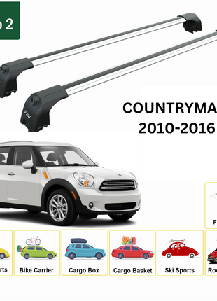 Mini Countryman R60 2010-2016 Portbagaj Taşıyıcı Ara Atkisi - Ara Çubuk Paw Pro 2 Gri