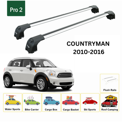 Mini Countryman R60 2010-2016 Portbagaj Taşıyıcı Ara Atkisi - Ara Çubuk Paw Pro 2 Gri