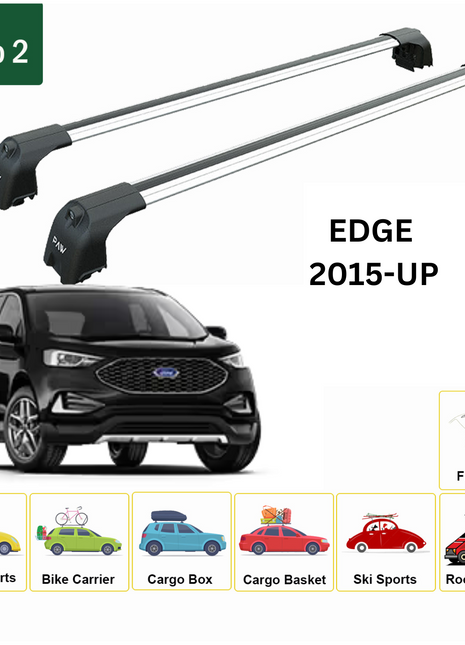 Ford Edge Cd539 2015-2025 Portbagaj Taşıyıcı Ara Atkisi - Ara Çubuk Paw Pro 2 Siyah