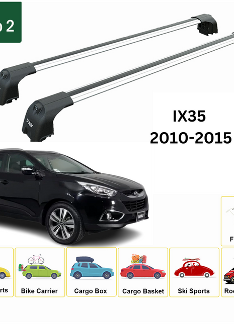 Hyundai İx35 2010-2015 Portbagaj Taşıyıcı Ara Atkisi - Ara Çubuk Paw Pro 2 Gri