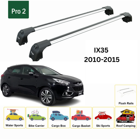 Hyundai İx35 2010-2015 Portbagaj Taşıyıcı Ara Atkisi - Ara Çubuk Paw Pro 2 Gri