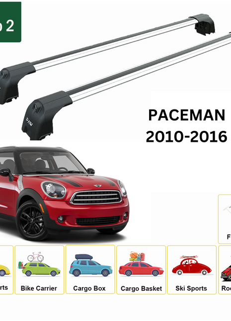 Mini Paceman 2010-2016 Portbagaj Taşıyıcı Ara Atkisi - Ara Çubuk Paw Pro 2 Gri