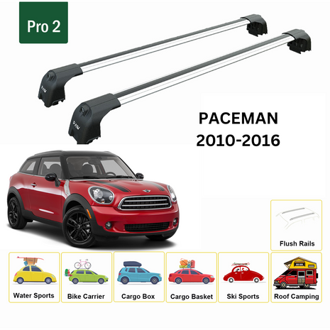 Mini Paceman 2010-2016 Portbagaj Taşıyıcı Ara Atkisi - Ara Çubuk Paw Pro 2 Gri