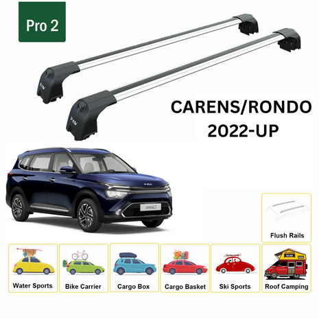 Kia Carens Rondo 2022-2025 Portbagaj Taşıyıcı Ara Atkisi - Ara Çubuk Paw Pro 2 Gri