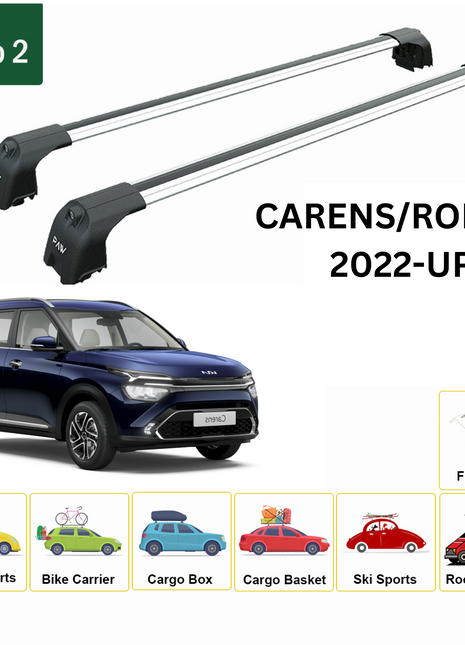 Kia Carens Rondo 2022-2025 Portbagaj Taşıyıcı Ara Atkisi - Ara Çubuk Paw Pro 2 Gri